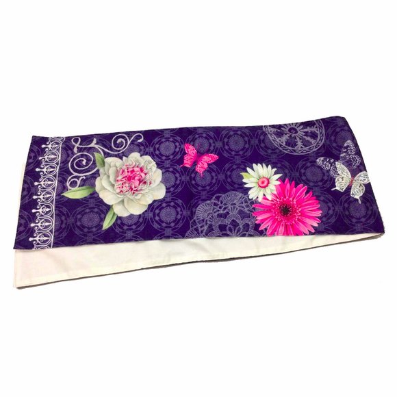 NWT Indigo Spring Blue Table Runner 13x72 inches Hemmed with Backing CLOSEOUT - Picture 2 of 3